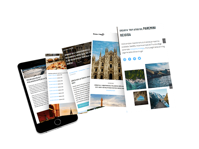 Dreamntrip | Dream n´ Trip | dreamntrip.ee | L-pakett | Veebileht